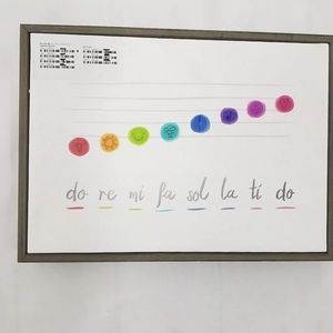 Greenbox Rustic Framed Canvas Do Re Mi Music Notes